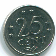 25 CENTS 1971 NETHERLANDS ANTILLES Nickel Colonial Coin #S11479.U - Netherlands Antilles