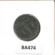 1 FRANC 1929 FRENCH Text BELGIUM Coin #BA474.U - 1 Franc