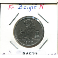 5 FRANCS 1938 BELGIQUE-BELGIE BELGIEN BELGIUM Münze #BA572.D - 5 Francs