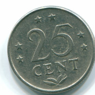 25 CENTS 1971 NIEDERLÄNDISCHE ANTILLEN Nickel Koloniale Münze #S11594.D - Antilles Néerlandaises