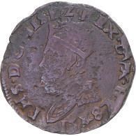 Monnaie, Pays-Bas Espagnols, Philippe II, Liard, 1587, Maastricht, TB+, Cuivre - …-1795 : Période Ancienne