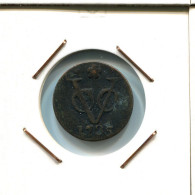 1735 HOLLAND VOC DUIT NIEDERLANDE OSTINDIEN NY COLONIAL PENNY #VOC2387.7.D - Niederländisch-Indien