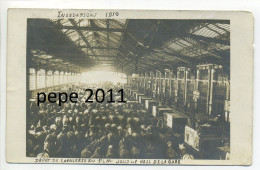 Carte Photo Militaria - Dépôt De Cavalerie Sous Hall Gare Du PLM (Gare De Lyon Paris) Pendant Inondations 1910 - Rare! - Andere & Zonder Classificatie