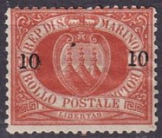 SAINT-MARIN - 10 Sur 20 C. Rouge FAUX - Unused Stamps