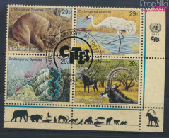 UNO - New York 644-647 Viererblock (kompl.Ausg.) Gestempelt 1993 Gefährdete Tiere (10036281 - Used Stamps