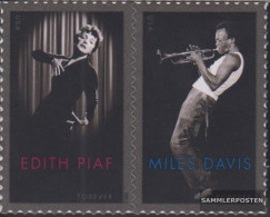 U.S. 4859-4860 Couple (complete Issue) Unmounted Mint / Never Hinged 2012 Music - Miles Davis, Edith Piaf - Nuevos