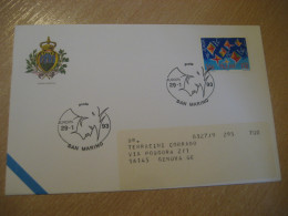 Europa 1993 Europeism Carnival Carnaval Cancel Cover SAN MARINO Italy Italia - Carnaval