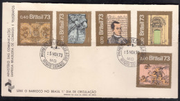 Brazil Brasil 1973 Mi#1402-1406 FDC - Brieven En Documenten