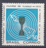 Brazil Brasil 1970 Football World Cup Mi#1261 Mint Never Hinged - Neufs