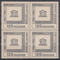 Brazil Brasil 1966 Mi#1119 Mint Never Hinged Pc. Of 4 - Ongebruikt