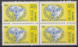 Brazil Brasil 1966 Mi#1114 Mint Never Hinged Pc. Of 4 - Nuevos