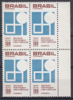 Brazil Brasil 1966 Mi#1110 Mint Never Hinged Pc. Of 4 - Unused Stamps