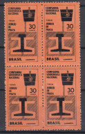Brazil Brasil 1966 Mi#1105 Mint Never Hinged Pc. Of 4 - Unused Stamps