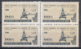 Brazil Brasil 1966 Mi#1104 Mint Never Hinged Pc. Of 4 - Neufs