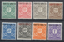 02-TOM2 < HAUTE VOLTA < TAXE N° 1 à 8 ** Neuf Luxe ** MNH - 8 Valeurs Série Complète - Strafport