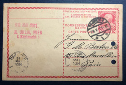 Autriche, Entier Carte, De Vienne 28.5.1911 - (N564) - Andere & Zonder Classificatie