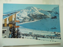 Cartolina Viaggiata "SESTRIERE Piste Di Sci" 1974 - Stadia & Sportstructuren