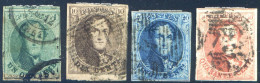Belgique COB N°9 à 12 Oblitérés - Cote 250€ - (F169) - 1858-1862 Medaillen (9/12)