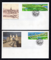 Canada 1995 - Fortress Of Louisbourg - 3 FDC + Strip Of 5 Stamps + Special Mail Post Folder - Superb*** - Brieven En Documenten