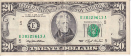 BILLETE DE ESTADOS UNIDOS DE 20 DOLLARS DEL AÑO 1993 LETRA E - VIRGINIA (BANK NOTE) - Bilglietti Della Riserva Federale (1928-...)