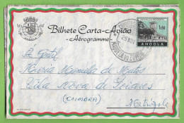 História Postal - Filatelia - Aerograma - Aerogram - Stamps - Timbres - Philately - Portugal - Angola - Lettres & Documents