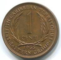 1 CENT 1965 EAST CARIBBEAN Coin #WW1181.U - Ostkaribischer Staaten