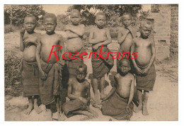 Belgisch Congo Belge Ethnic Ethnique Enfants Indigenes Native Children Mission Des Jésuites Au Kwango CPA Missionary - Congo Belga