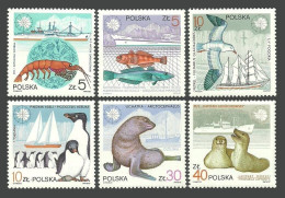 Poland 1987 MiNr. 3076 - 3081 Polen South Pole, Antarctic Wildlife, Transport, Ships 6v MNH**  3.00 € - Faune Antarctique