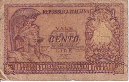 BILLETE DE ITALIA DE 100 LIRAS DEL AÑO 1951  (BANKNOTE) - 100 Lire