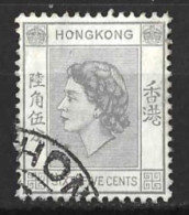 HONK KONG.....QUEEN ELIZABETH II...(1952-22..)..." 1954.."....SG186....(CAT.VAL.£19...)....CDS....VFU.. - Gebruikt