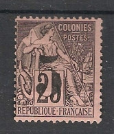 COCHINCHINE - 1886-87 - N°Yv. 4 - Type Alphée Dubois 5 Sur 25c Noir Sur Rose - Neuf (*) / MNG - Unused Stamps