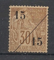 COCHINCHINE - 1888 - N°Yv. 5 - Type Alphée Dubois 15+15 Sur 30c Brun - Neuf * / MHVF - Ongebruikt