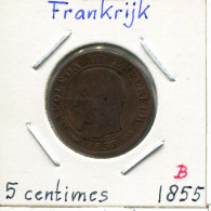 2 CENTIMES 1855 B FRANCIA FRANCE Moneda Napoleon III Imperator #AK991.E - 2 Centimes