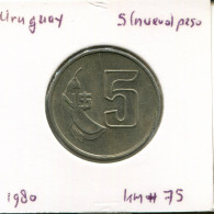 5 NEW PESO 1980 URUGUAY Münze #AR480.D - Uruguay