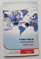 Guide Horaire : TUNISAIR 2002 - Orari