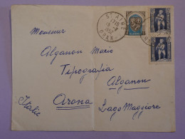 AD20 ALGERIE   BELLE LETTRE 1952  ORAN   A ARONA ITALIA  +PAIRE DE TP + AFFR. PLAISANT+++ - Covers & Documents