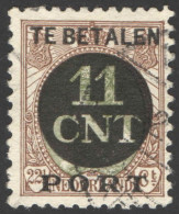 Nederland 1924 Postpakket-verrekenzegel 1B Gestempeld/used Tanding/Perforation 11 1/2 X 11 Plaatfout PM13 - Sonstige & Ohne Zuordnung