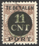 Nederland 1924 Postpakket-verrekenzegel 1B Gestempeld/used Tanding/Perforation 11 1/2 X 11 Plaatfout PM13 - Sonstige & Ohne Zuordnung