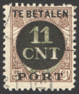 Nederland 1924 Postpakket-verrekenzegel 1B Gestempeld/used Tanding/Perforation 11 1/2 X 11 Plaatfout PM13 - Autres & Non Classés