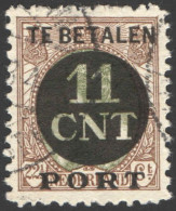 Nederland 1924 Postpakket-verrekenzegel 1B Gestempeld/used Tanding/Perforation 11 1/2 X 11 - Autres & Non Classés