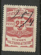 FINLAND FINNLAND 1903 Railway Stamp State Railway 25 P. O - Paquetes Postales