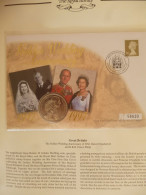 GREAT BRITAIN QUEEN ELIZABETH GOLDEN WEDDING 1947-1997 COIN / STAMPS FDC WESTMINSTER ABBEY CANCELLATION - Andere & Zonder Classificatie
