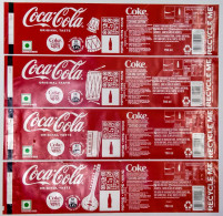 COCA COLA INDIA 4 DIFFERENT 750ml BOTTLE LEBEL WITH MUSICAL INSTRUMENTS, COKE STUDIO QR CODE - Altri & Non Classificati