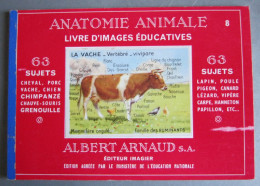 LIVRE D'IMAGES EDUCATIVES N°8 ANATOMIE ANIMALE ALBERT ARNAUD 63 SUJETS CIRCA 1960 - Sammelbilder