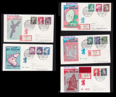 Berlin 494 - 507 FDC, Mit Eilzustellung, R- Briefen #H231 - Enveloppes Privées - Oblitérées