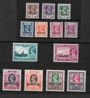 BURMA 1946 BRITISH CIVIL ADMINISTRATION OFFICIALS SET SG O28/O40 UNMOUNTED MINT Cat £80 - Burma (...-1947)