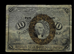 1863 USA AMERIQUE ETATS-UNIS  BILLETS BILL GELDSCHEIN BANCO CENTRAL DEVISE FRACTIONNELLE FRACTIONAL  CURRENCY - 1863 : 2° Emission