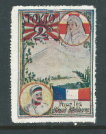 VIGNETTE CROIX-ROUGE DELANDRE - FRANCE Comité De TOKIO Japon 1916 17 WWI WW1 Cinderella Poster Stamp 1914 1918 War - Croix Rouge