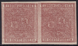 Spain 1874 Sc 211 Espana Ed 153 Pair MNG(*) Double Impression (maculatura) - Nuovi