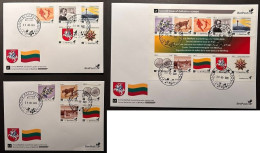 Lithuania Litauen 2023 BeePost Second Definitives Full Set Of 3 FDC's - Briefe